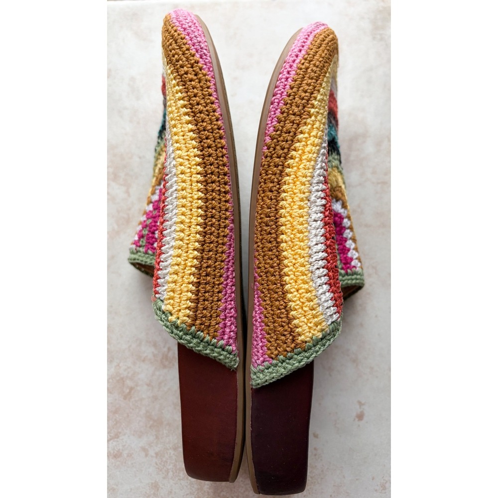 The Sak Bolinas Clog Womens Crochet Multi Color Slip On Size 10 - Picture 3 of 6